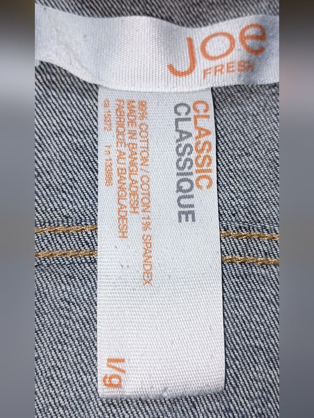 Joe Fresh Dark Blue Denim Jean Jacket Size Large - Picture 3 of 6
